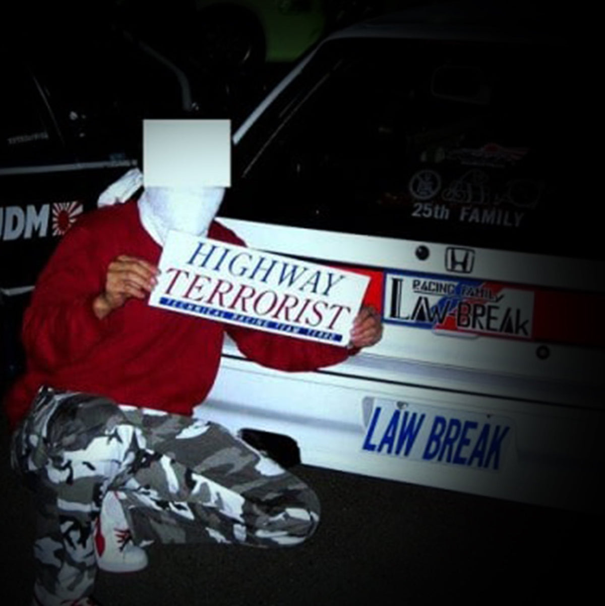 Adesivo "Highway Terrorist" in formato speciale
