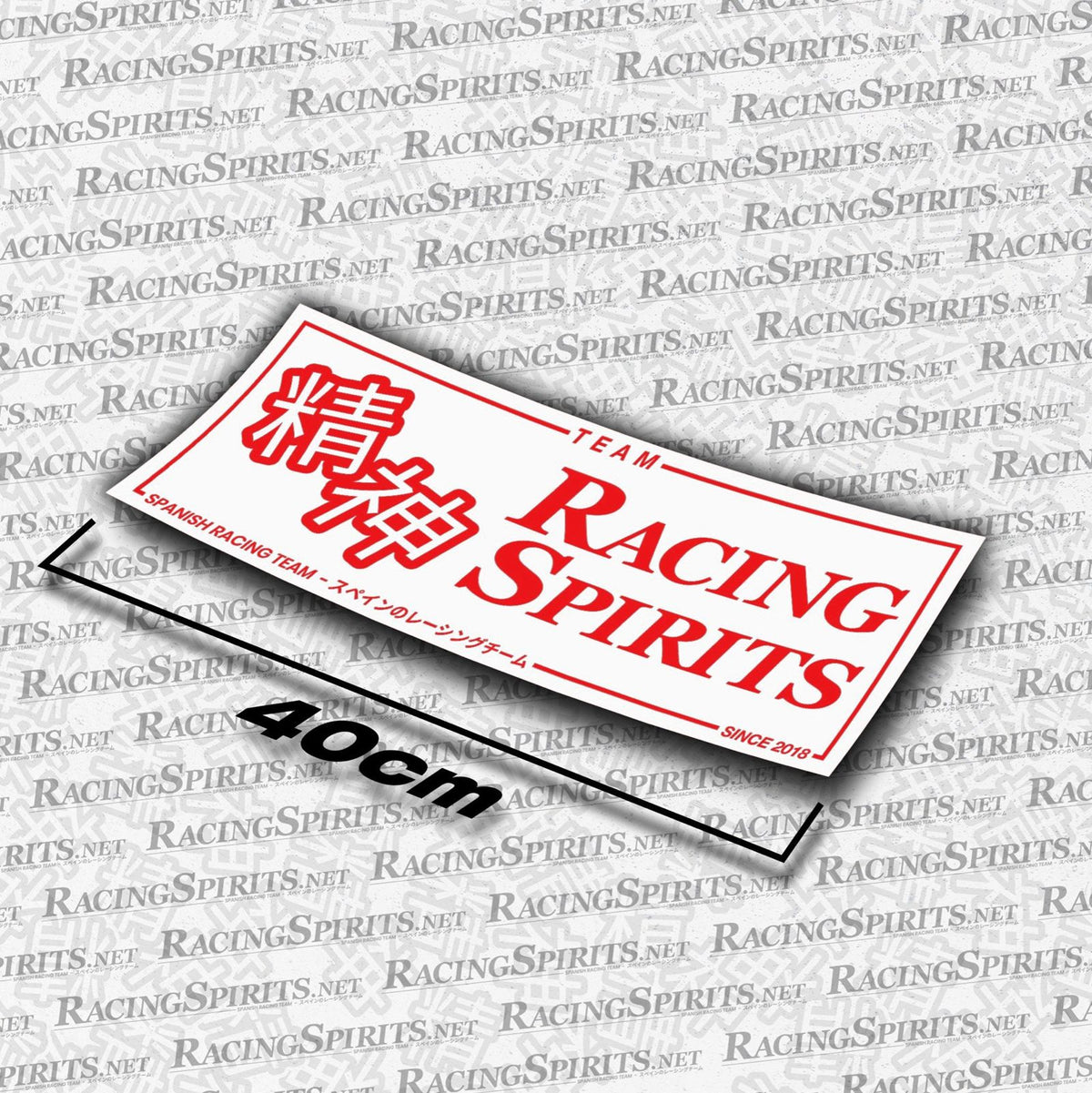 Adhesivo Team Racing Spirits Spanish Racing Team — Blanco / Rojo