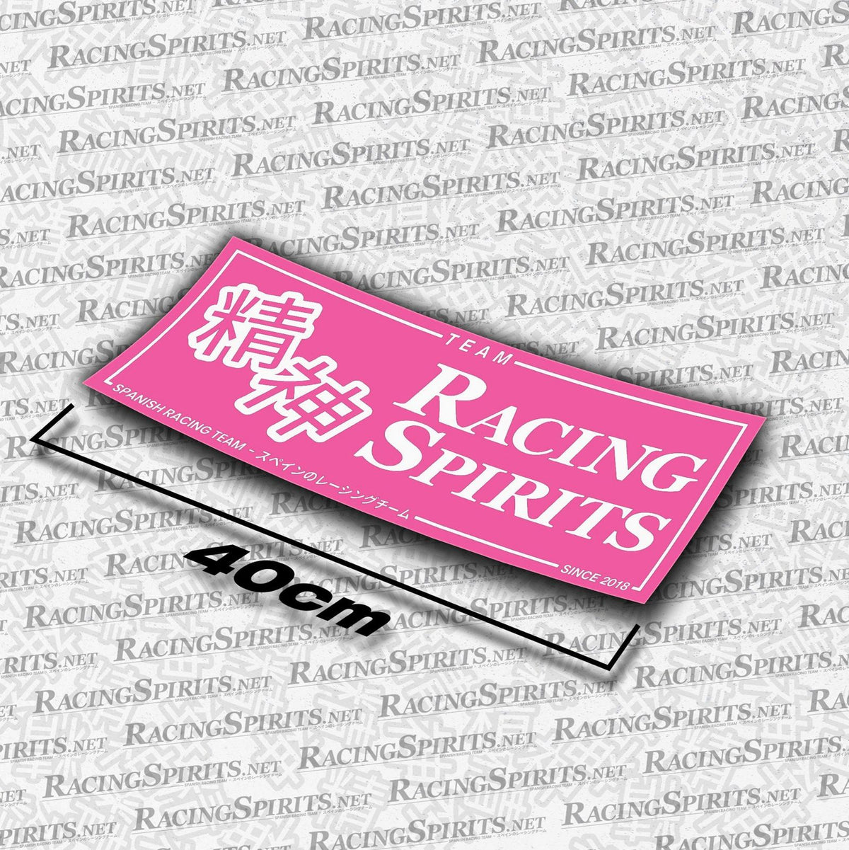 Adhesivo Team Racing Spirits Spanish Racing Team — Rosa / Blanco