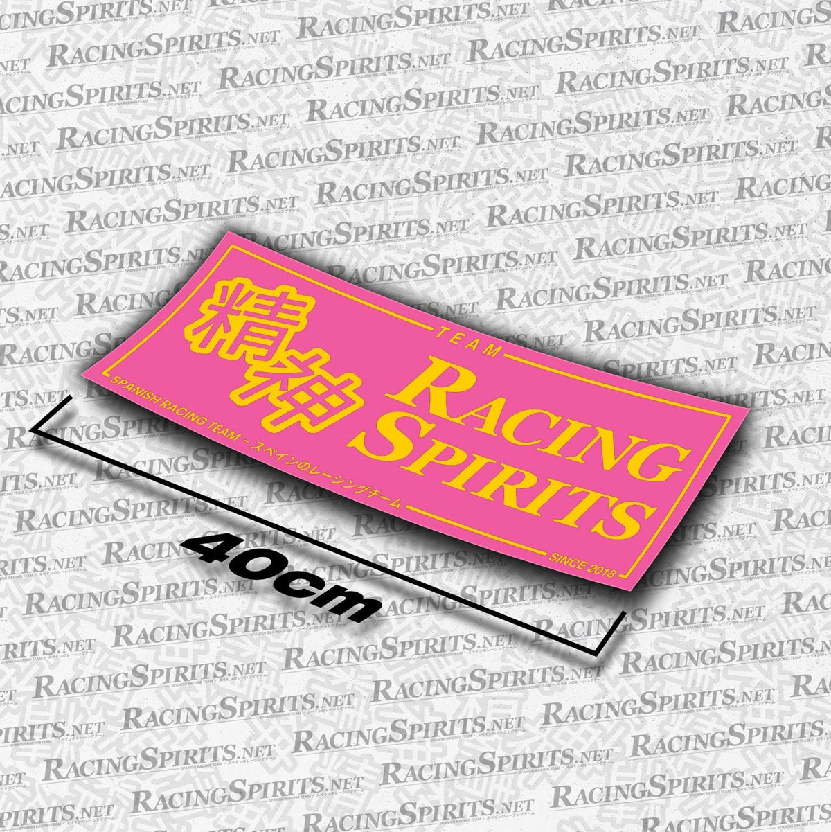 Adhesivo Team Racing Spirits Spanish Racing Team — Rosa / Amarillo