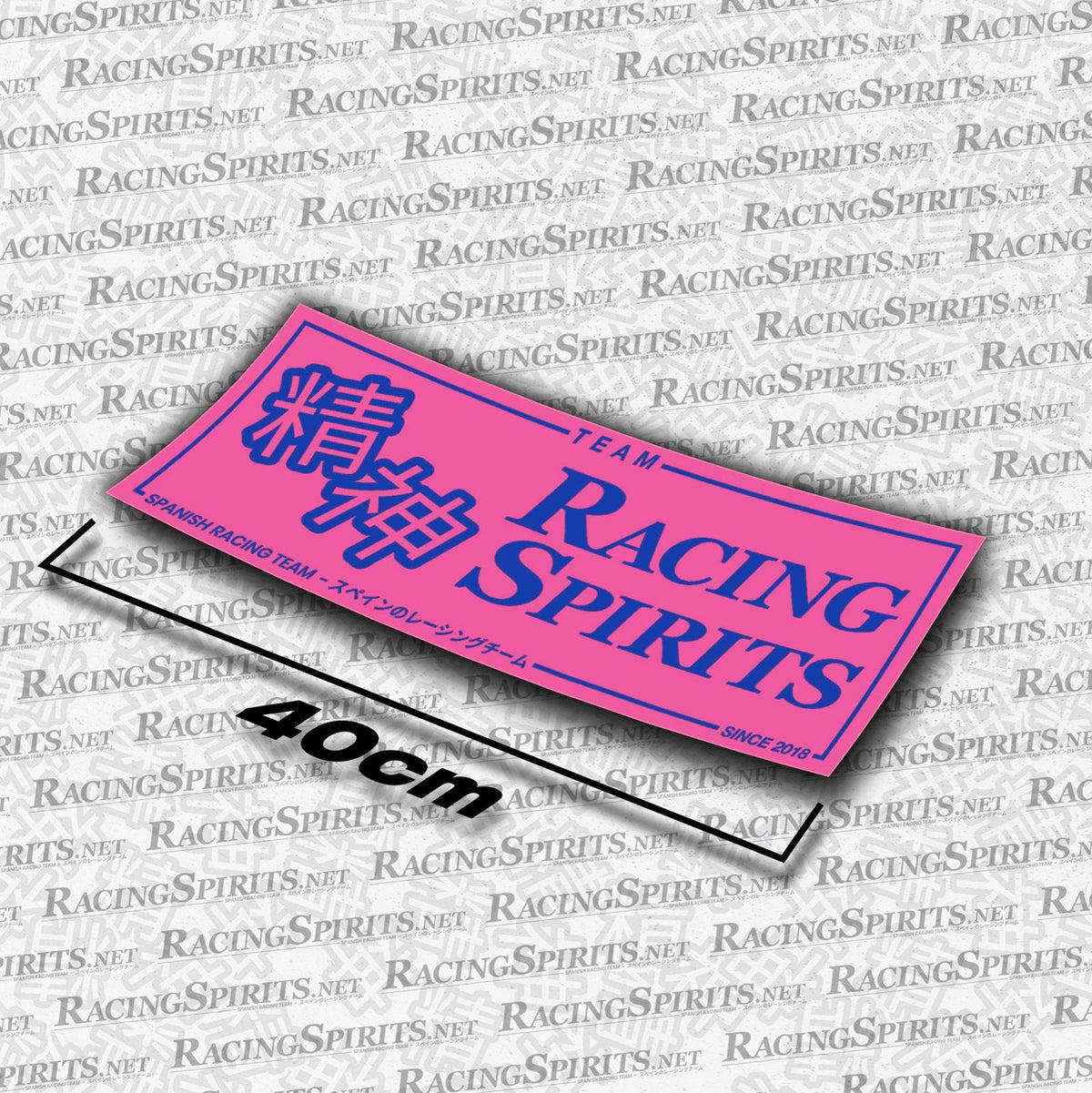 Adhesivo Team Racing Spirits Spanish Racing Team — Rosa / Azul