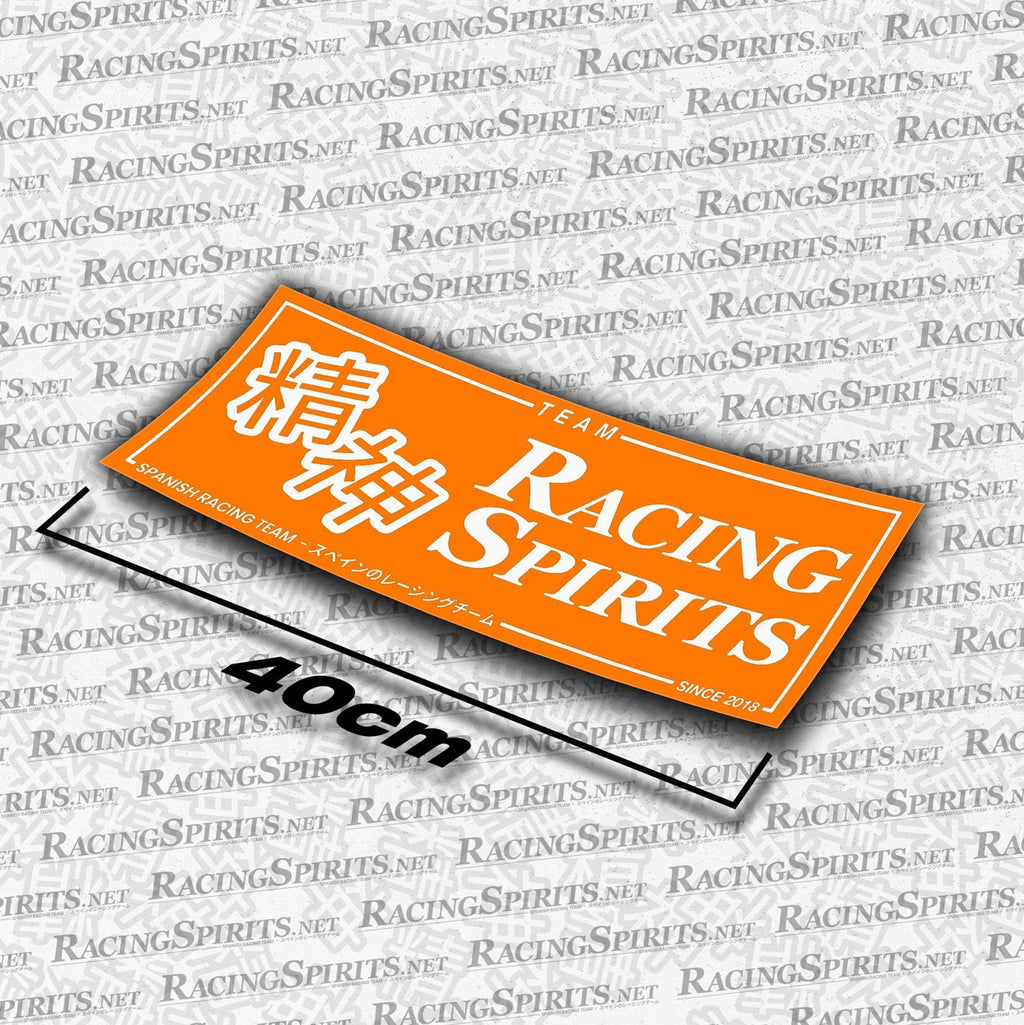 Adhesivo Team Racing Spirits Spanish Racing Team — Naranja / Blanco