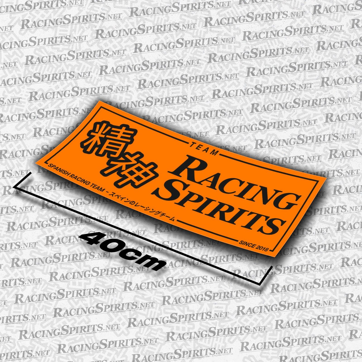 Adhesivo Team Racing Spirits Spanish Racing Team — Naranja / Negro