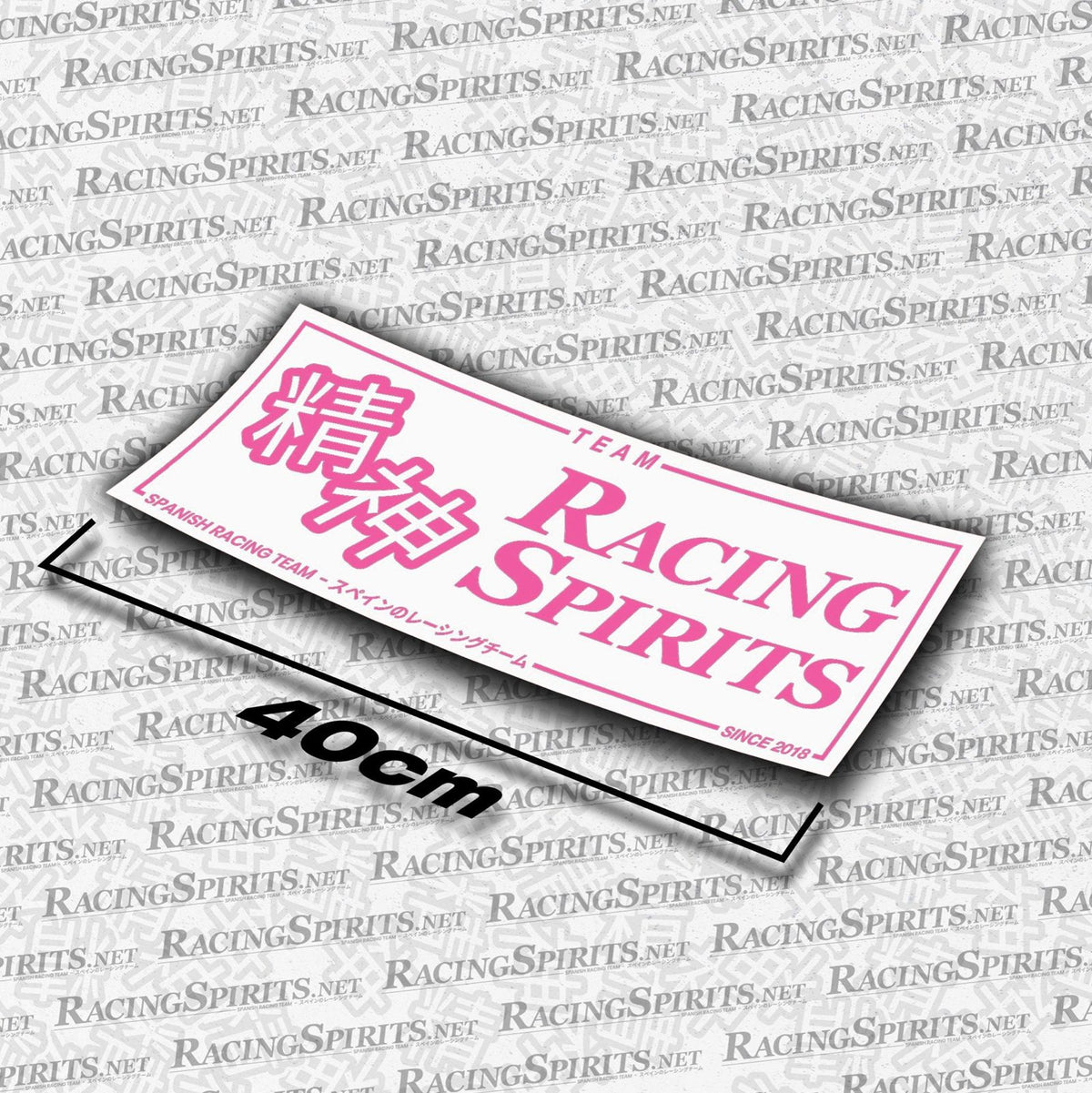 Adhesivo Team Racing Spirits Spanish Racing Team — Blanco / Rosa