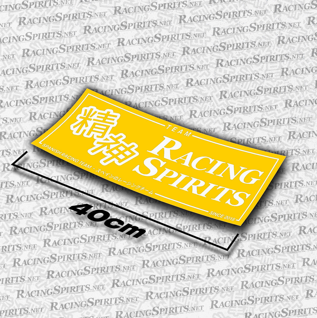 Adhesivo Team Racing Spirits Spanish Racing Team — Amarillo / Blanco