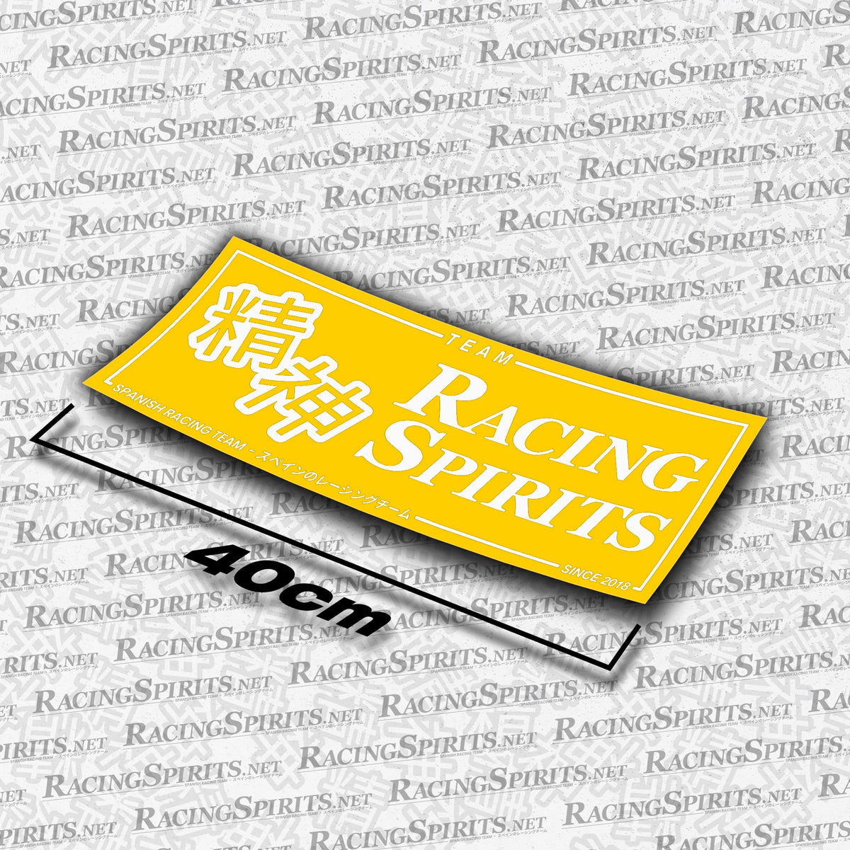 Adhesivo Team Racing Spirits Spanish Racing Team — Amarillo / Blanco