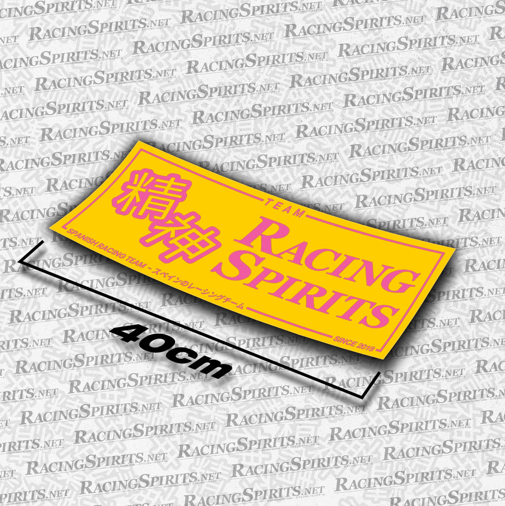 Adhesivo Team Racing Spirits Spanish Racing Team — Amarillo / Rosa