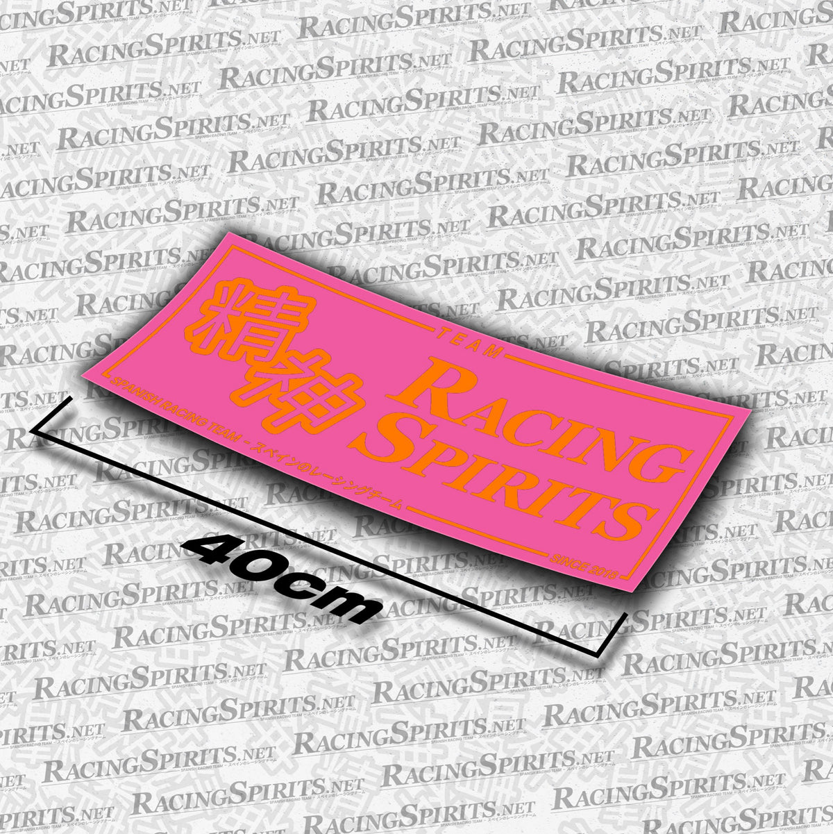 Adhesivo Team Racing Spirits Spanish Racing Team — Rosa / Naranja