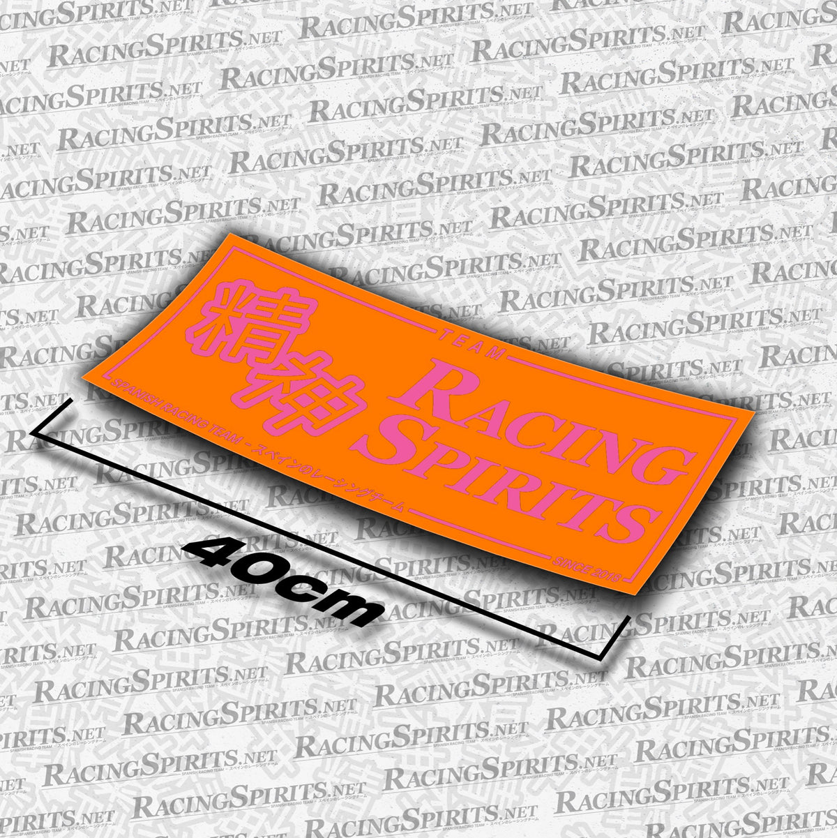 Adhesivo Team Racing Spirits Spanish Racing Team — Naranja / Rosa
