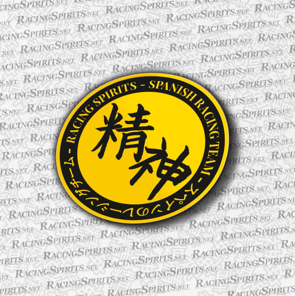 Racing Spirits Circle Team Sticker — Amarillo / Negro