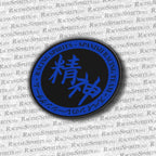 Racing Spirits Circle Team Sticker — Negro / Azul