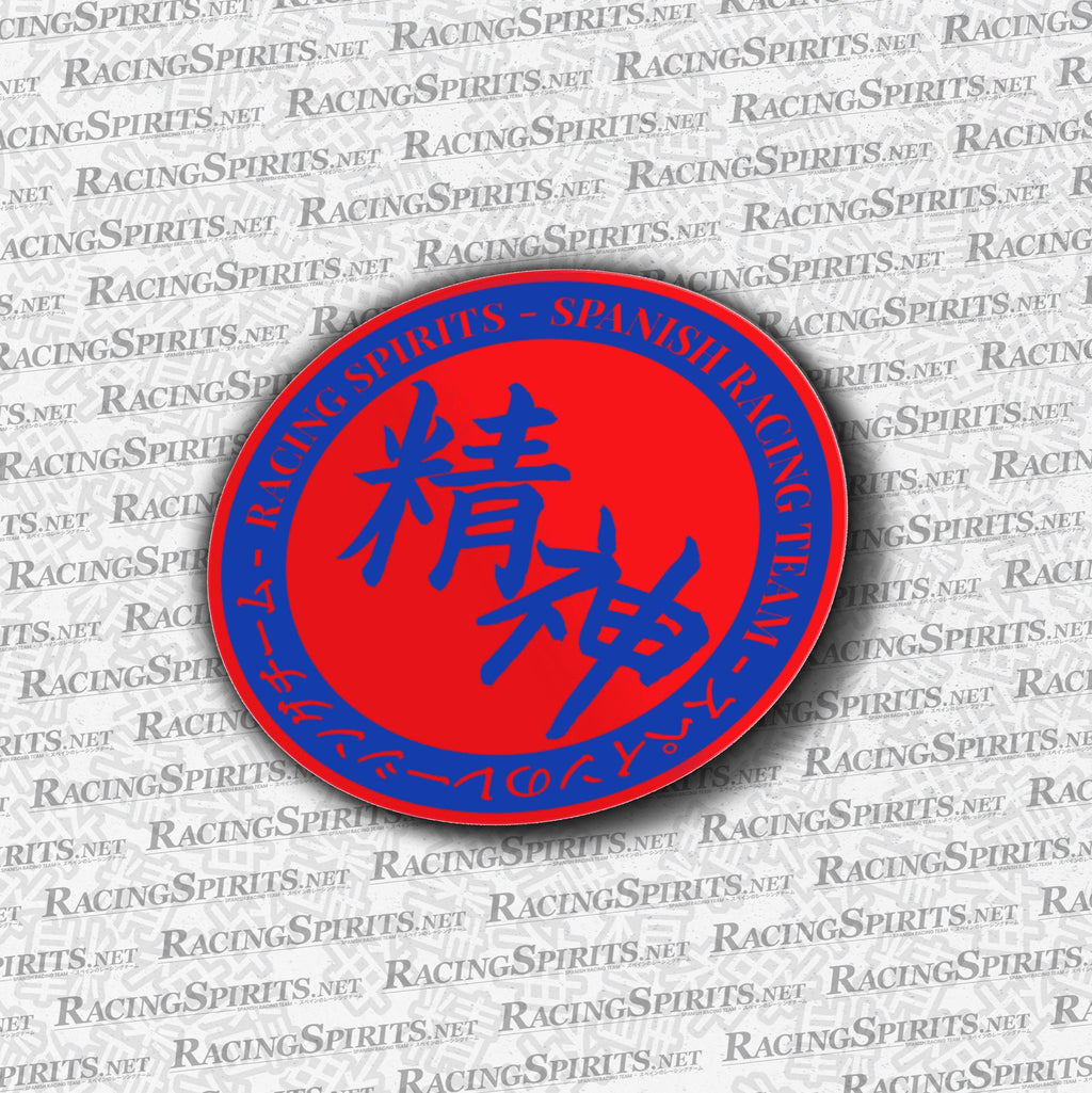 Racing Spirits Circle Team Sticker — Rojo / Azul