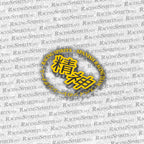 Adhesivo Racing Spirits circular — Amarillo