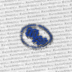 Adhesivo Racing Spirits circular — Azul