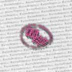 Adhesivo Racing Spirits circular — Rosa