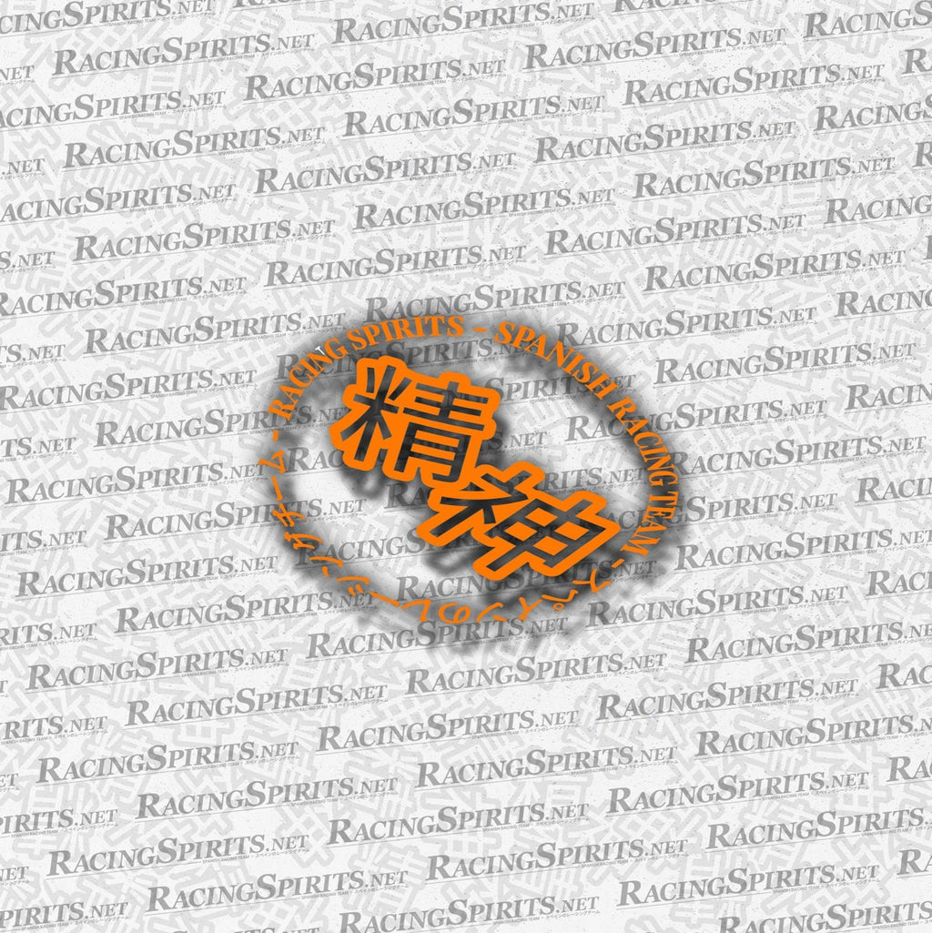 Adhesivo Racing Spirits circular — Naranja