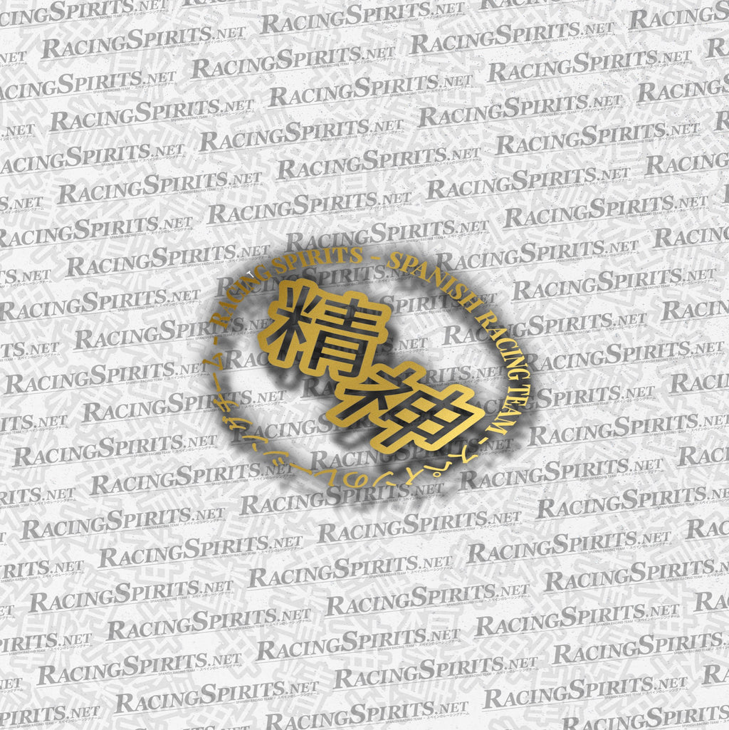 Adhesivo Racing Spirits circular — Dorado