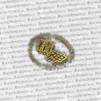 Adhesivo Racing Spirits circular — Dorado