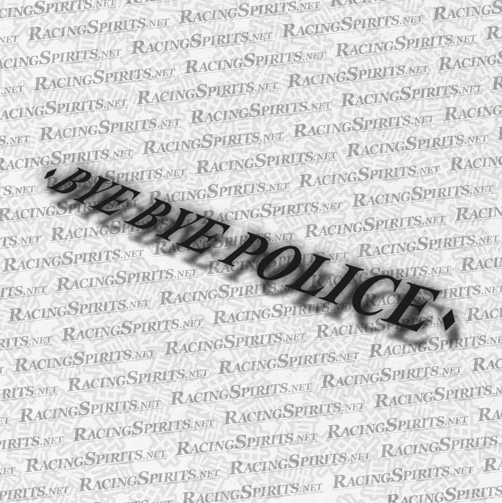 Adesivo Bye Bye Police — Nero