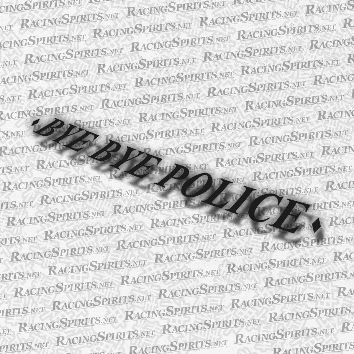 Adesivo Bye Bye Police — Nero