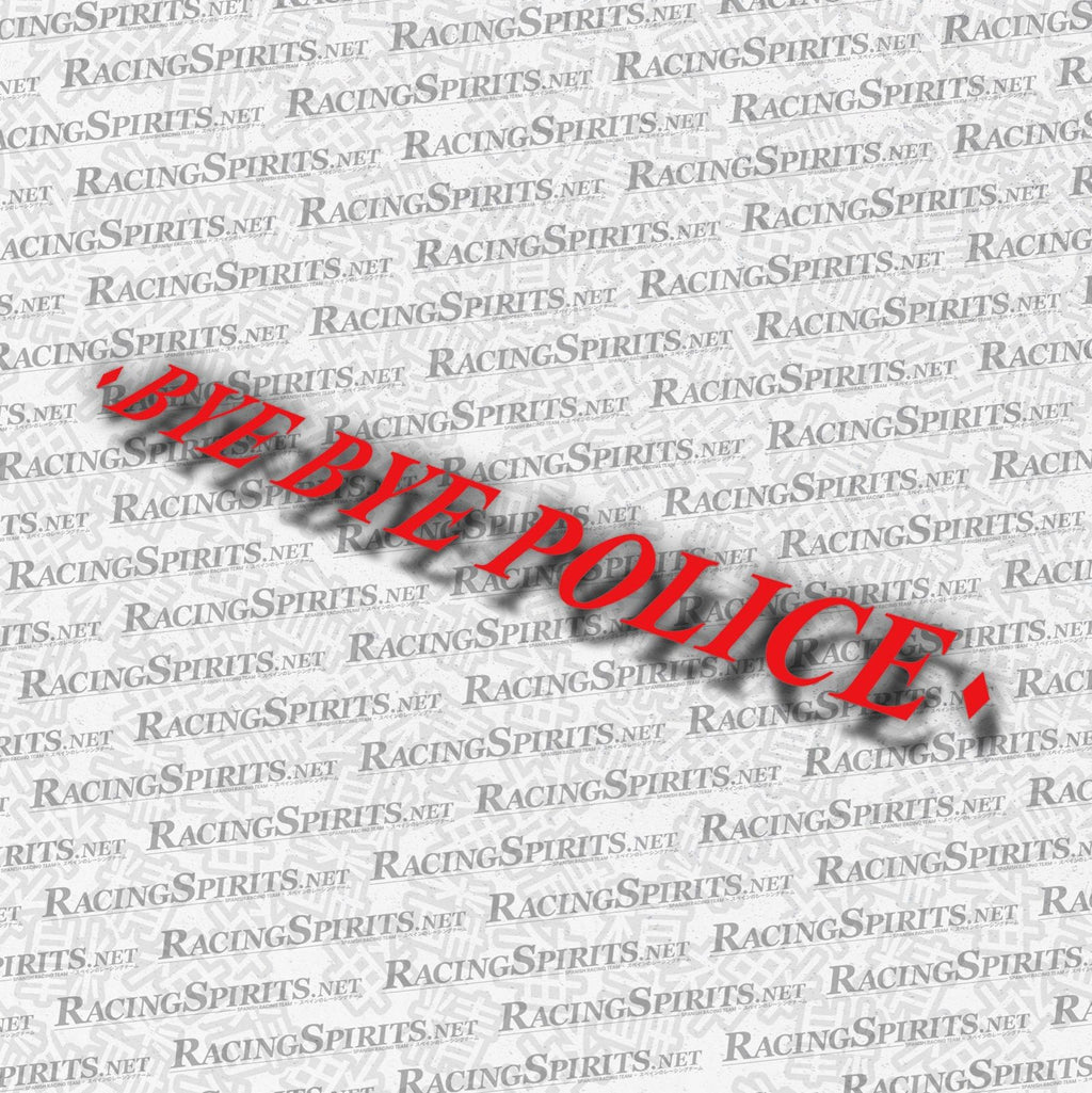 Adesivo Bye Bye Police — Rosso
