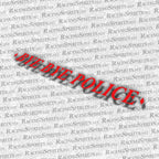Adesivo Bye Bye Police — Rosso