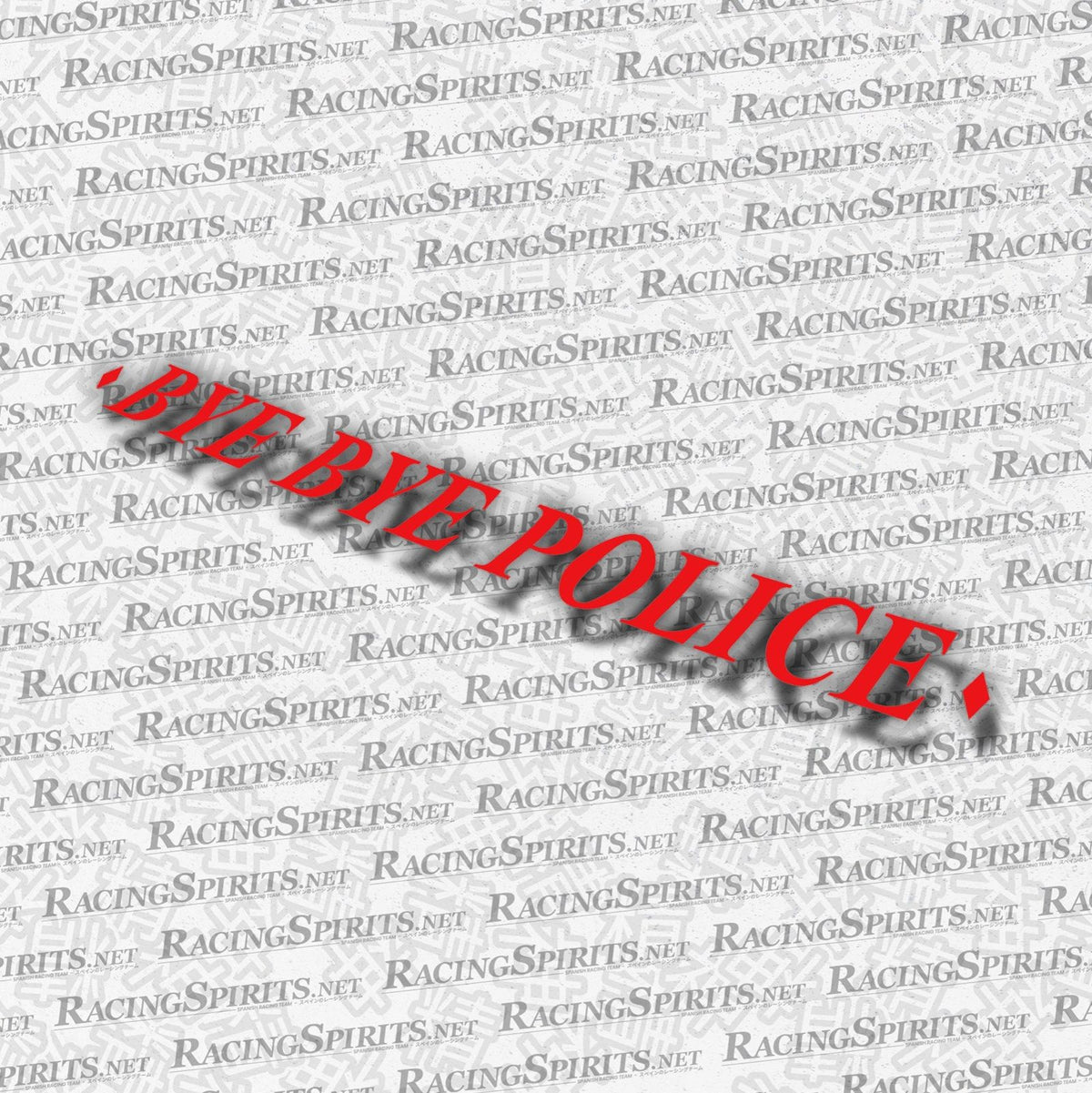 Adesivo Bye Bye Police — Rosso