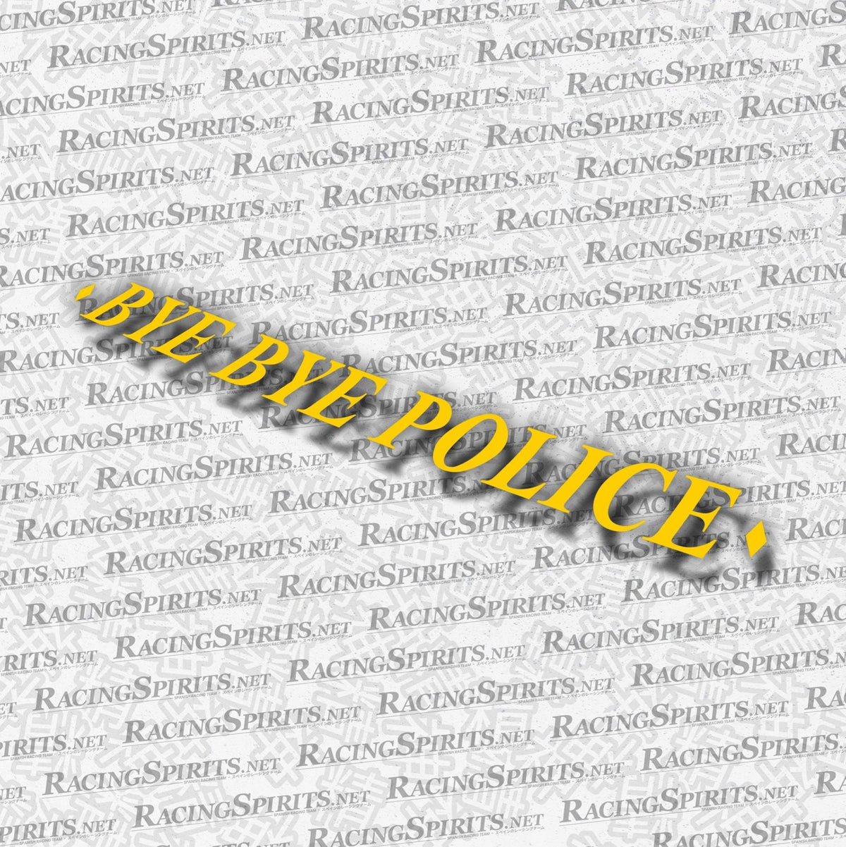 Adesivo Bye Bye Police — Giallo