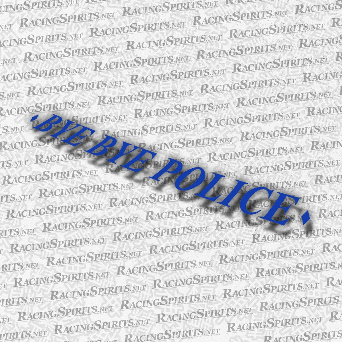 Adesivo Bye Bye Police — Blu