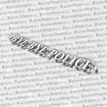 Adesivo Bye Bye Police — Bianco