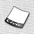 PACK 2X NUMERI DI GARA CIVIC 5ª GENERAZIONE (EG/EH/EJ) — Nero