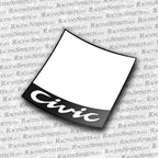 PACK 2X NUMERI DI GARA CIVIC 5ª GENERAZIONE (EG/EH/EJ) — Nero