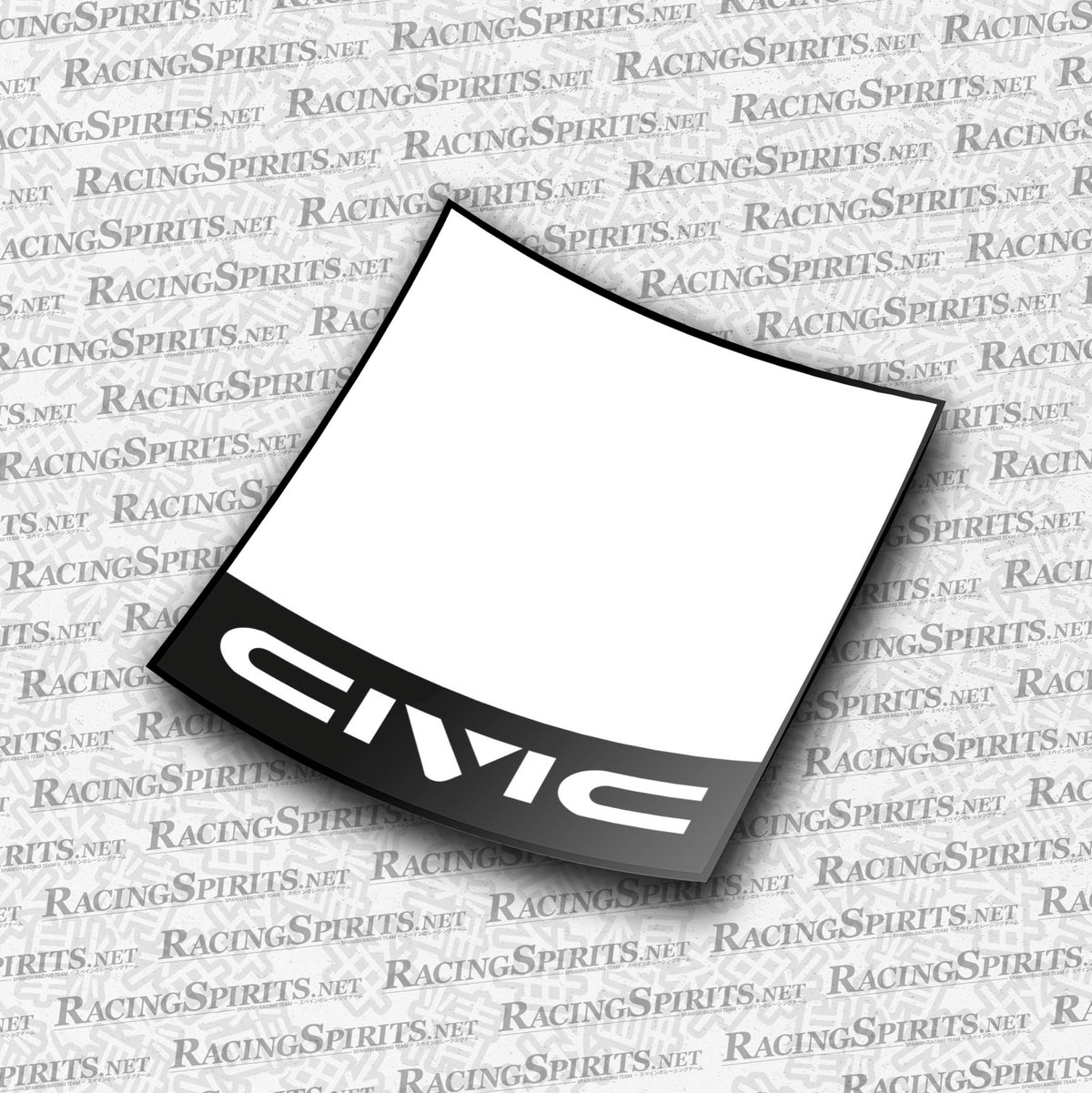 PACK 2X NUMERI DI GARA CIVIC 4ª GENERAZIONE (ED/EF/EC) — Nero