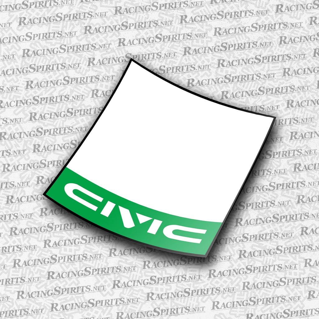 PACK 2X NUMERI DI GARA CIVIC 4ª GENERAZIONE (ED/EF/EC) — Verde
