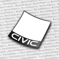 Pack 2x numeri di gara Civic 3ª generazione — Nero