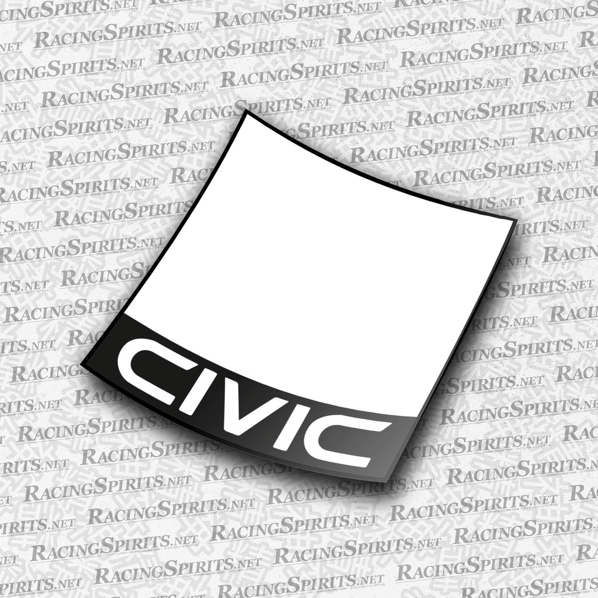 Pack 2x numeri di gara Civic 3ª generazione — Nero